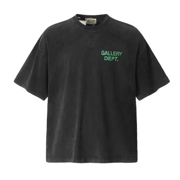 Men's Gallery Dept. Black T-Shirt with Green Print